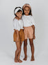 Girls organic shorts in Brown